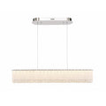 1 Light Chrome Led Chandelier With Clear Crystals