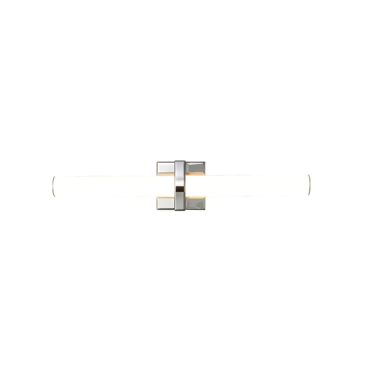 1 Light Chrome Led Wall Sconce With A Frosted Opal Glass Shade