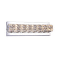 1 Light Chrome Wall Sconce With Clear Crystal Accents