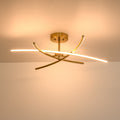 1 Light Cross Arc Tube Led Flush Mount Ceiling Light With Warm 3000K Light For Living Room