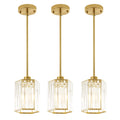 1 Light Crystal Pendant Lighting Fixtures For Sloped Ceiling