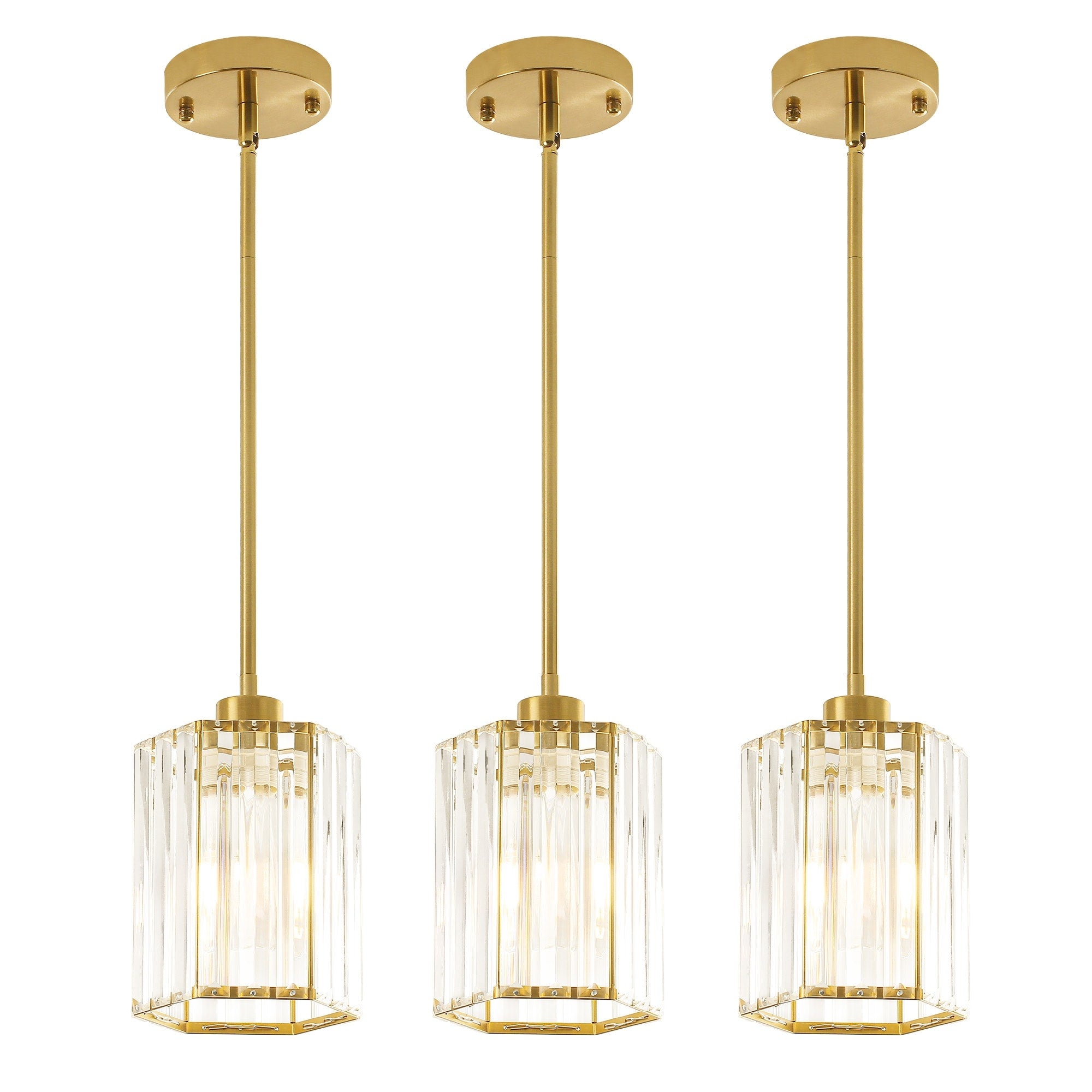 1 Light Crystal Pendant Lighting Fixtures For Sloped Ceiling