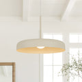 1 Light Dimmable Led Khaki Flat Dining Domed Pendant 15.0 In