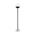 1 Light Floor Lamp With 11 Inch Clear Glass