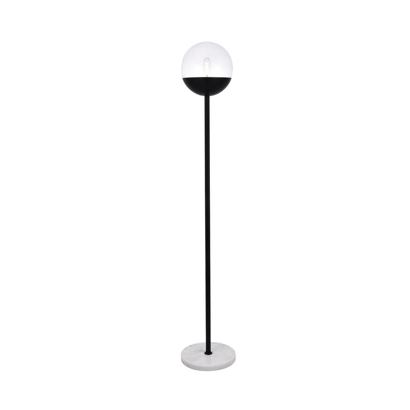 1 Light Floor Lamp With 11 Inch Clear Glass