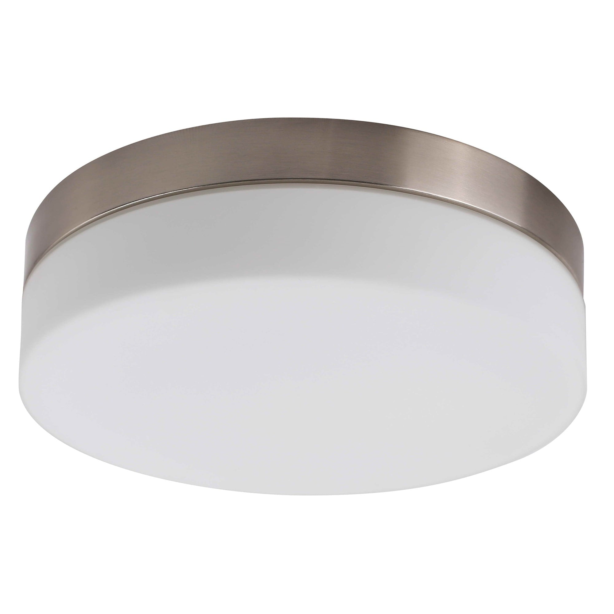 1 Light Flush Mount Ceiling Light In Brushed Nickel