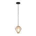 1 Light Gold Aluminum Single Pendant With Frosted Glass
