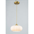 1 Light Gold Lantern Chandelier Drum Shape Hanging Kitchen Island Light