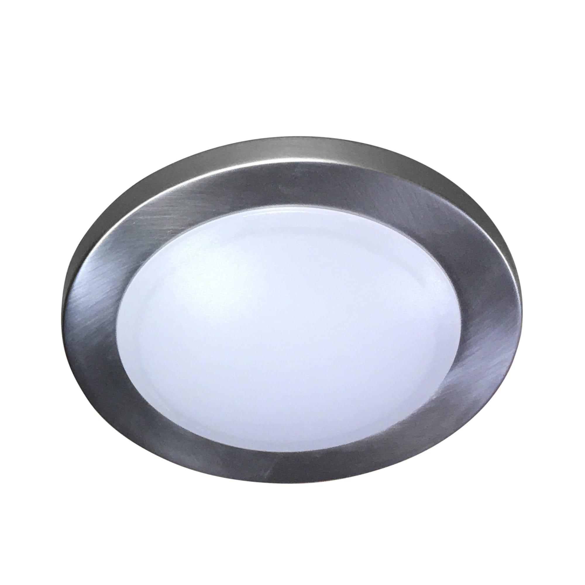 1 Light Integrated Led Flush Mount Ceiling Light In Brushed Nickel