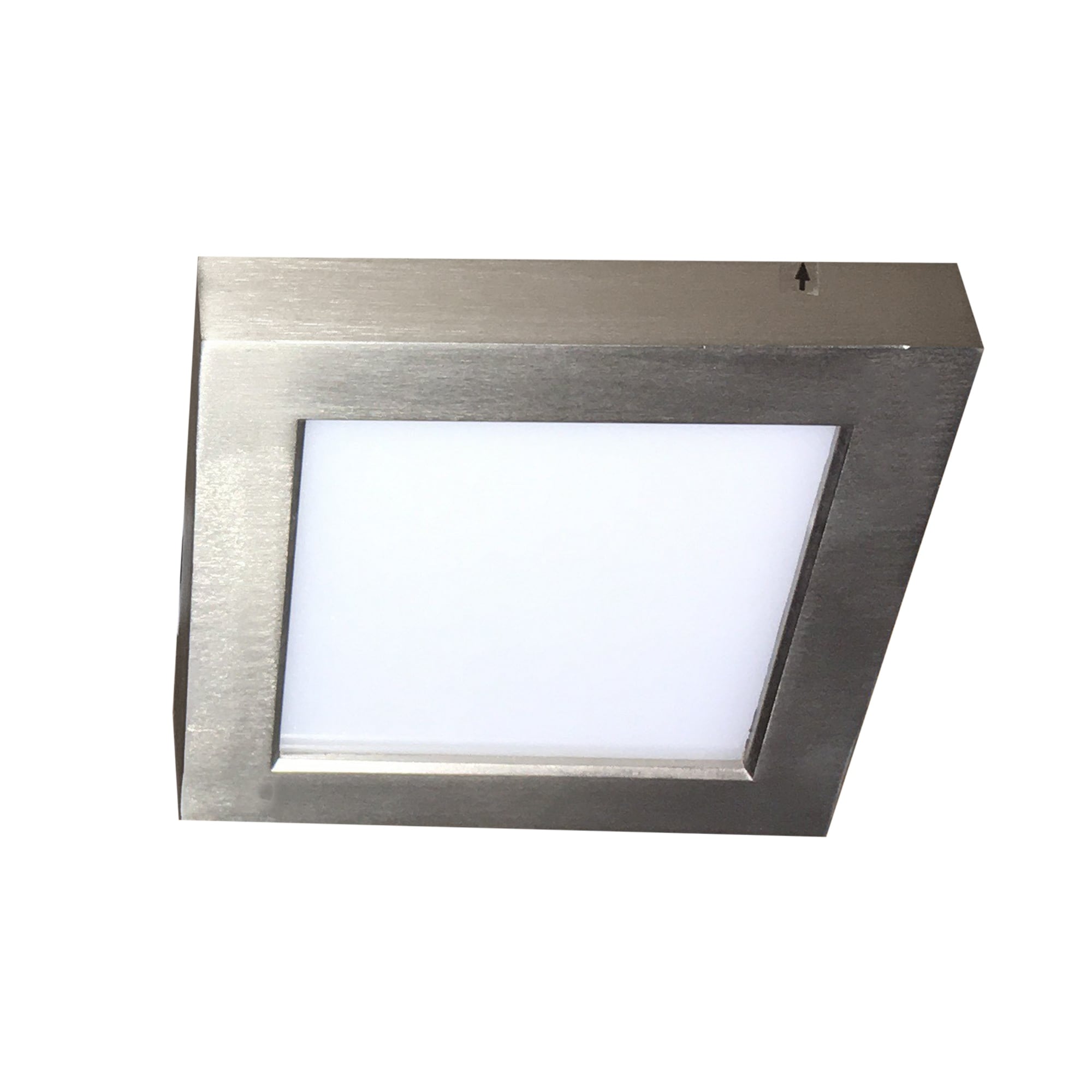 1 Light Integrated Led Flush Mount Ceiling Light In Brushed Nickel