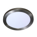 1 Light Integrated Led Flush Mount Ceiling Light In Brushed Nickel