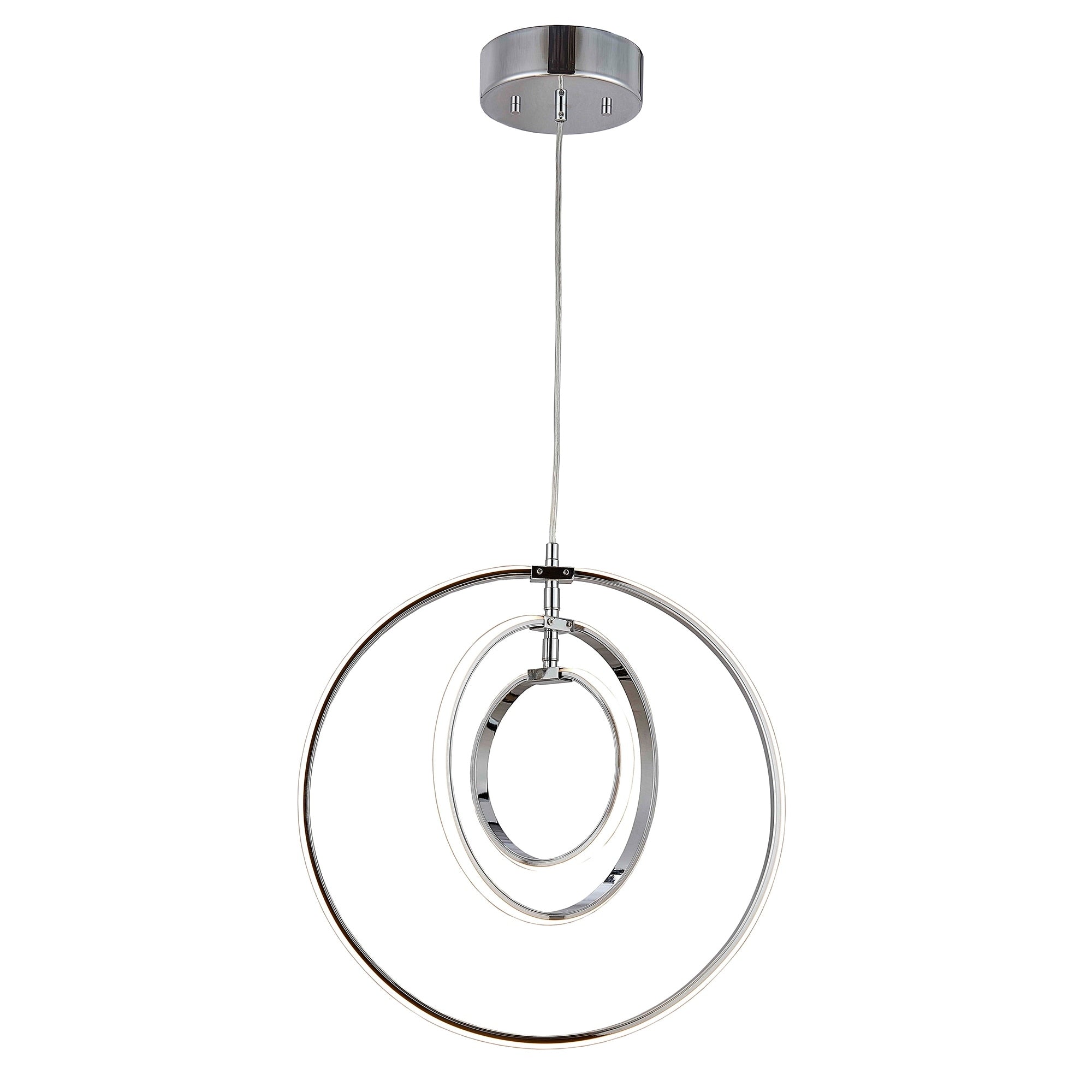 1 Light Led Array Pendant Light In Chrome Finish Chrome Finish