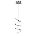 1 Light Led Array Spiral Pendant Light In Chrome Finish Chrome Finish