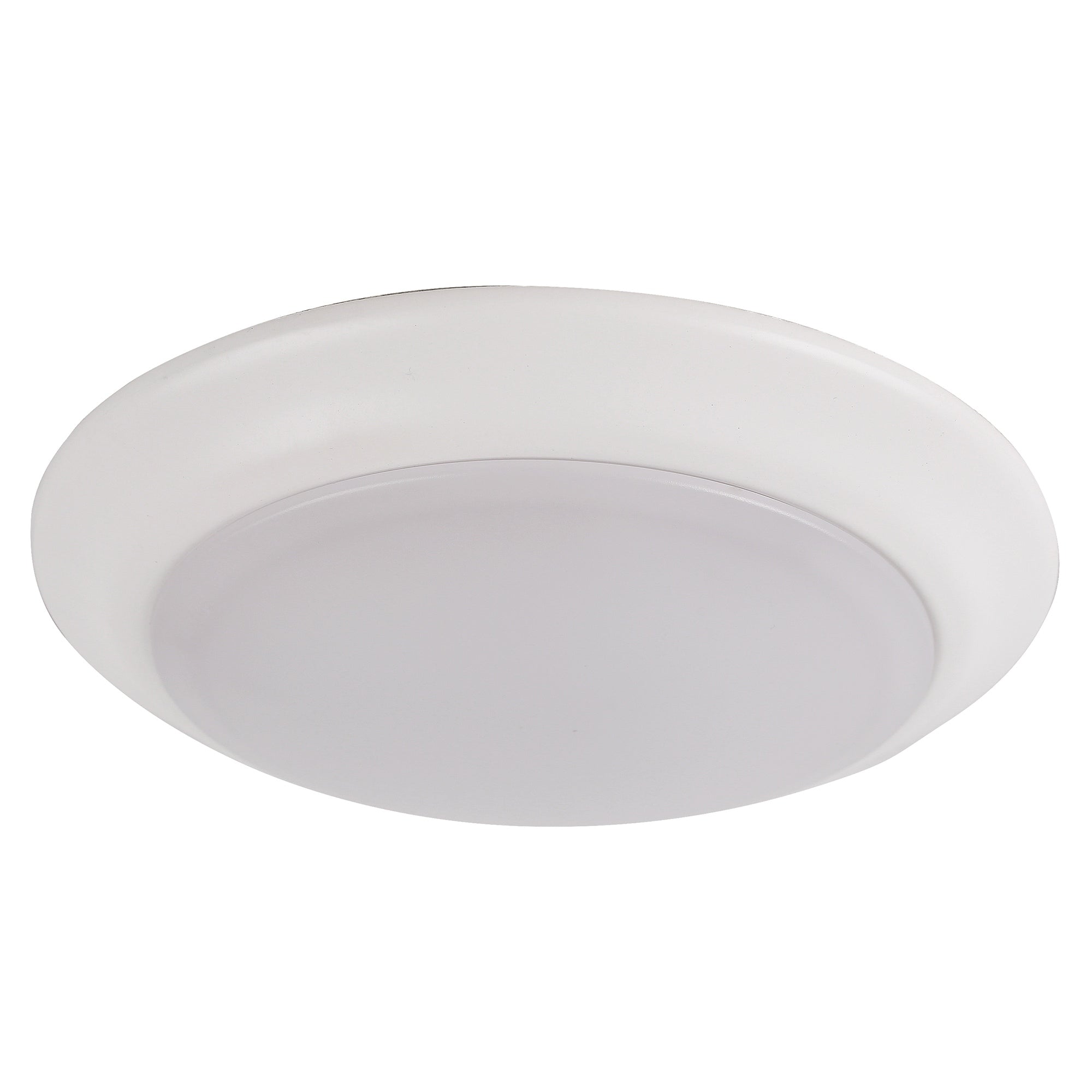 1 Light Led Flush Mount Ceiling Light In Matte White