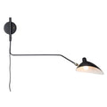 1 Light Matte Black Wall Sconce With A Black Aluminum Shade