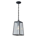 1 Light Outdoor Hanging Lantern In Imperial Black Finish And Clear Tempered Glass Imperial Black