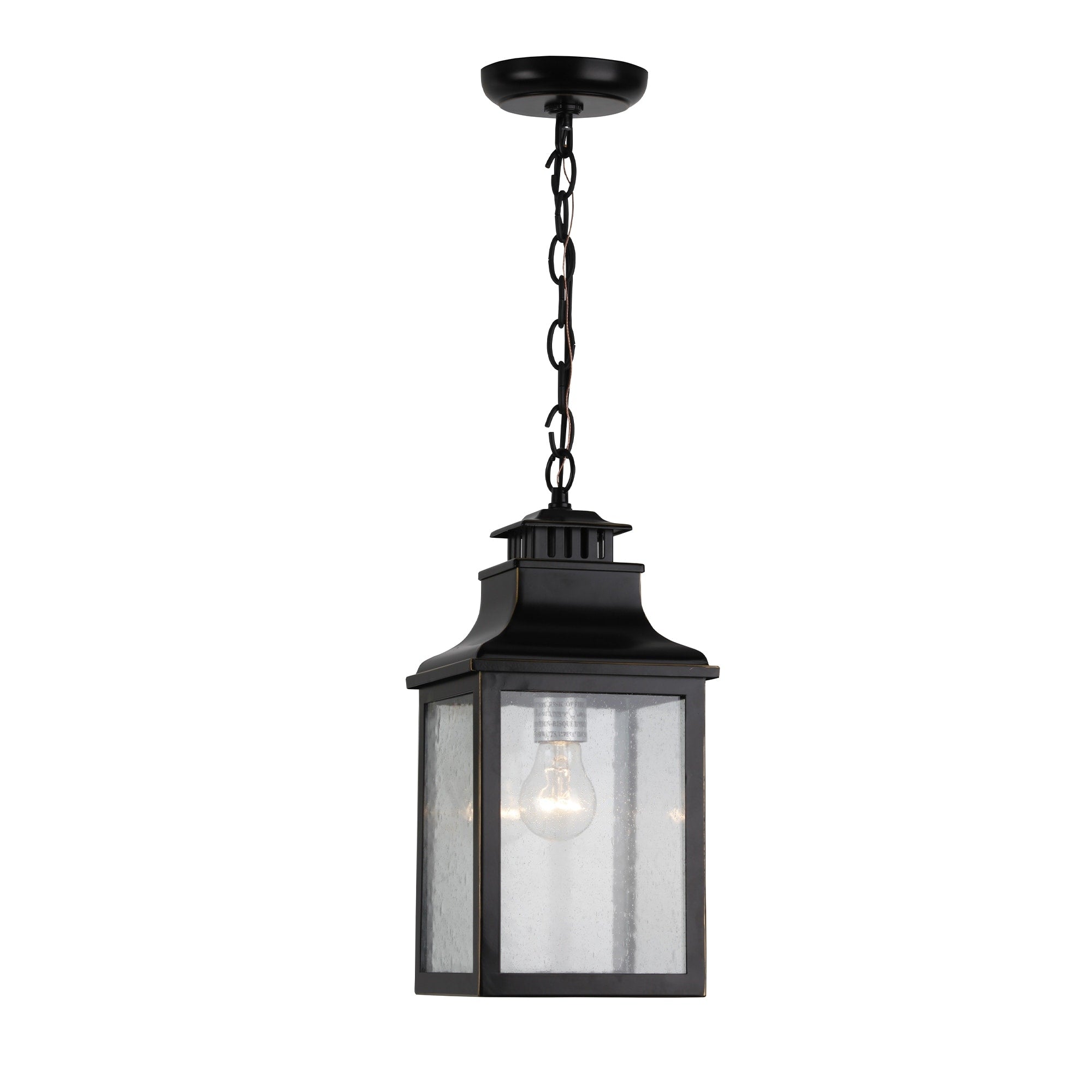 1 Light Outdoor Hanging Light Imperial Black