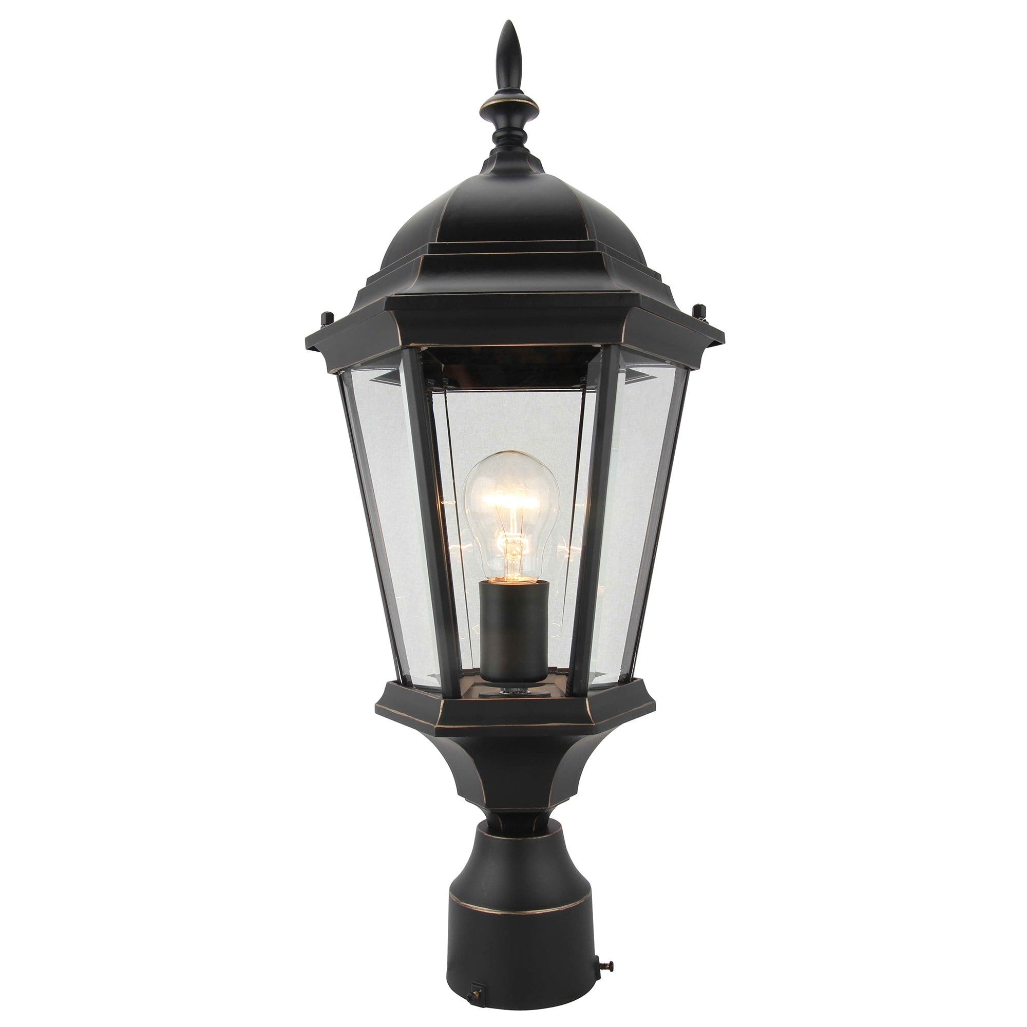 1 Light Outdoor Post Lantern In Imperial Black