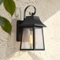 1 Light Outdoor Textured Black Exterior Wall Lantern Sconce Light L 5 D 7 H 13.5