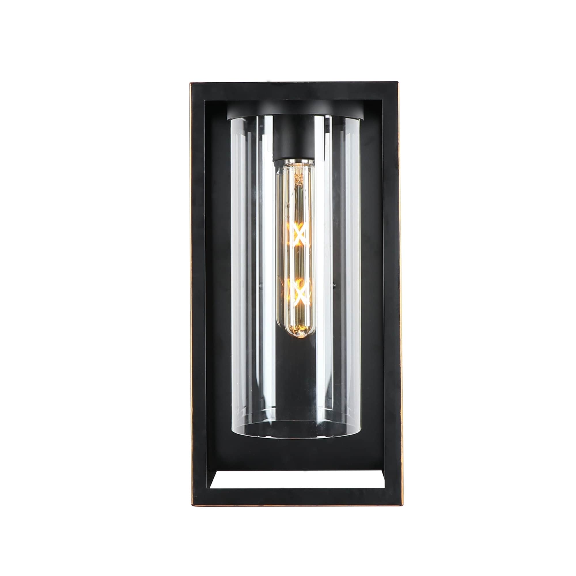 1 Light Outdoor Wall Lantern In Imperial Black