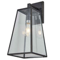 1 Light Outdoor Wall Lantern In Imperial Black Finish.