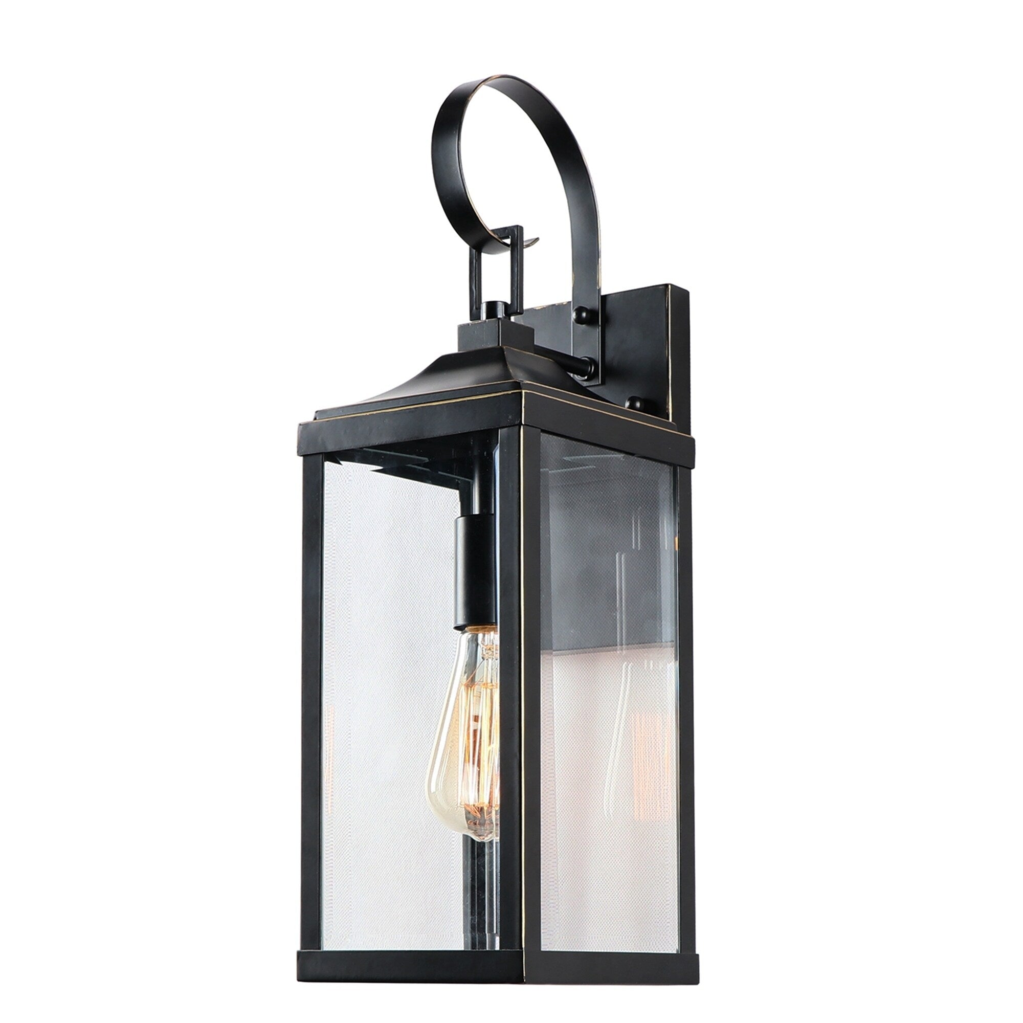 1 Light Outdoor Wall Lantern In Imperial Black