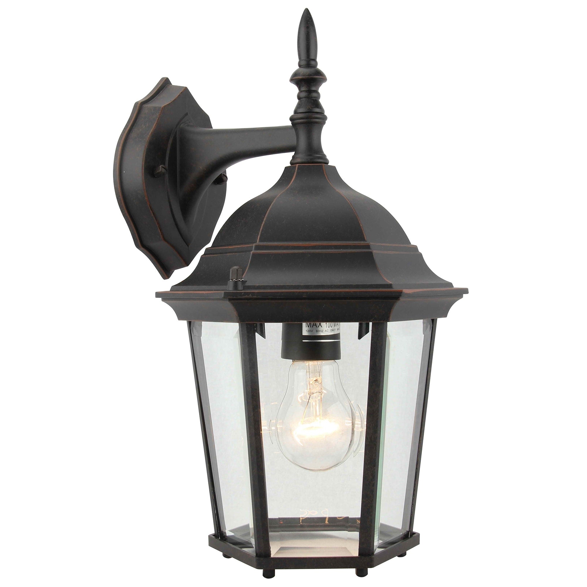 1 Light Outdoor Wall Lantern In Oil Rubbed Bronze