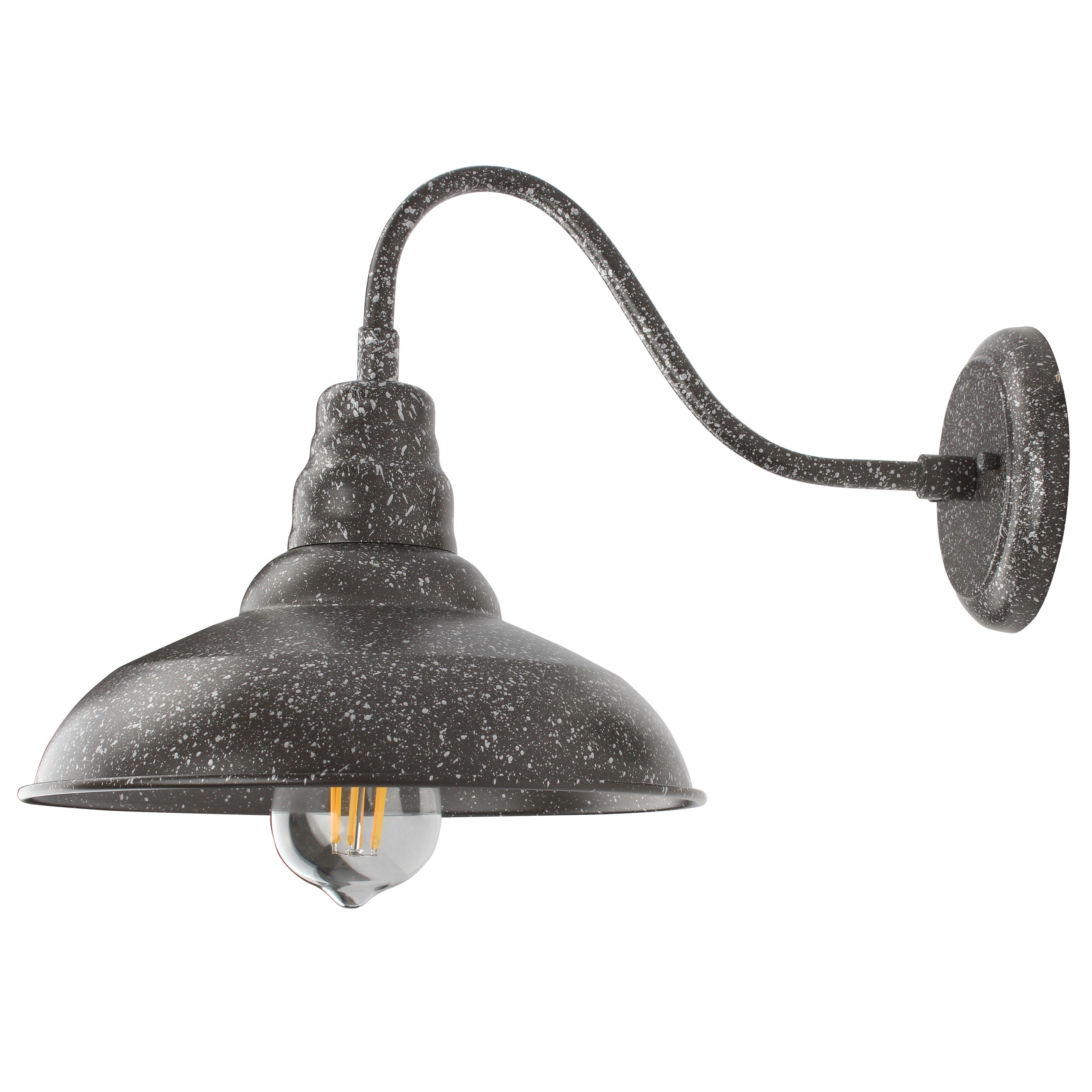 1 Light Outdoor Wall Lighting In Silver Finish
