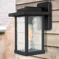 Havenside Home Hawkes Bay 1 Light Outdoor Lantern Textured Glass Wall Light