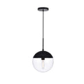 1 Light Pendant With 10 Inch Clear Glass