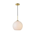 1 Light Pendant With 12 Inch Frosted White Glass