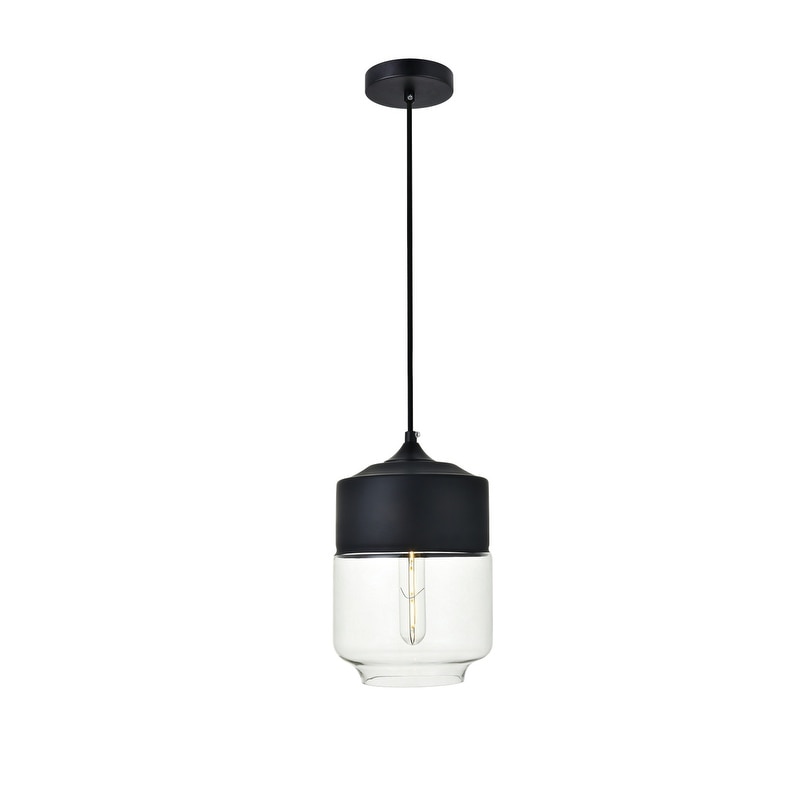 1 Light Pendant With 7 Inch Clear Glass