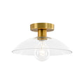 1 Light Simple Glass Dome Shade Semi Flush Mount 11.8 Inches