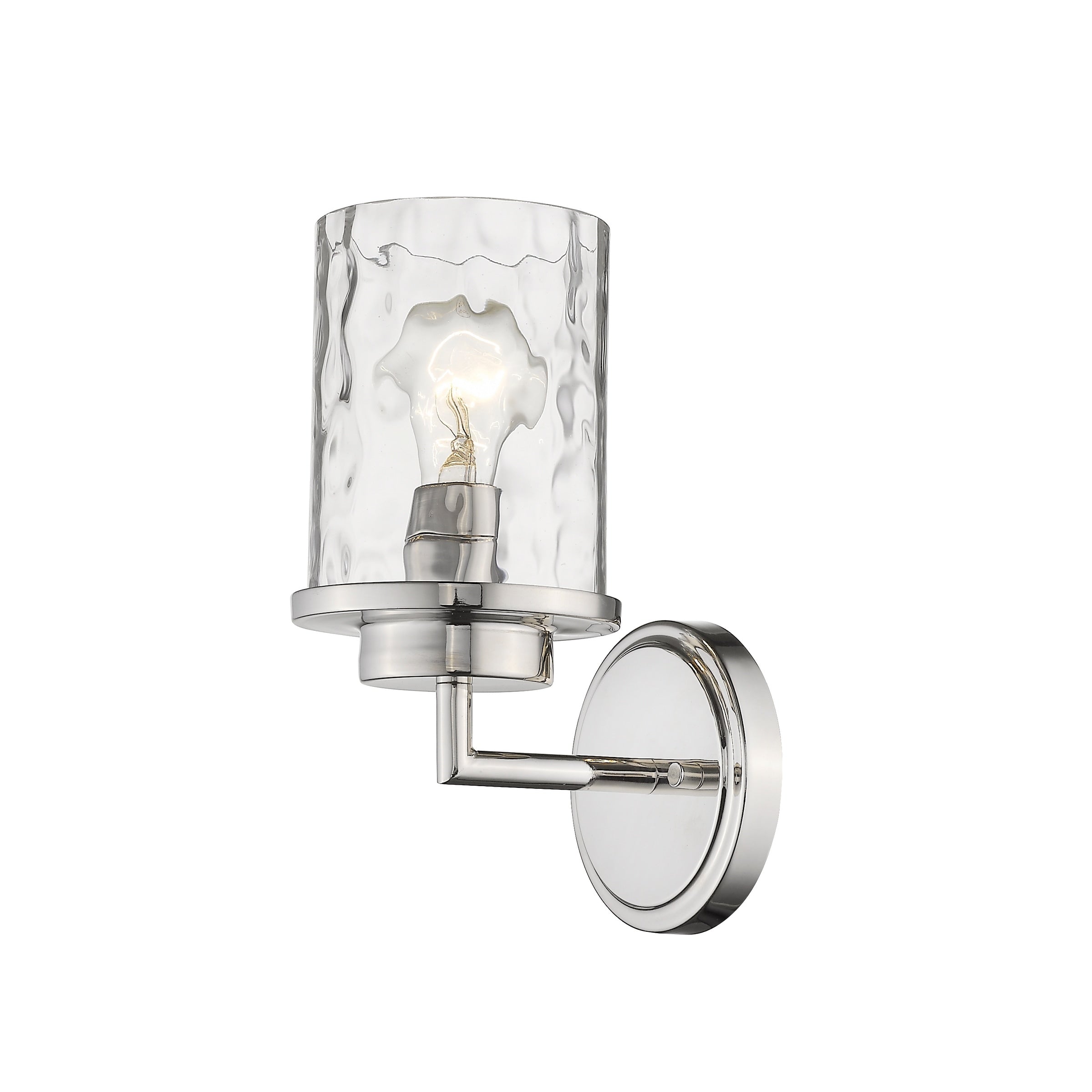 1 Light Simple Wall Sconce In Nickel