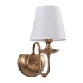 1 2 Light Traditional Wall Sconce Antique Bronze Iron Wall Lamp With White Fabric Shade For Bedroom Hallway Living Room