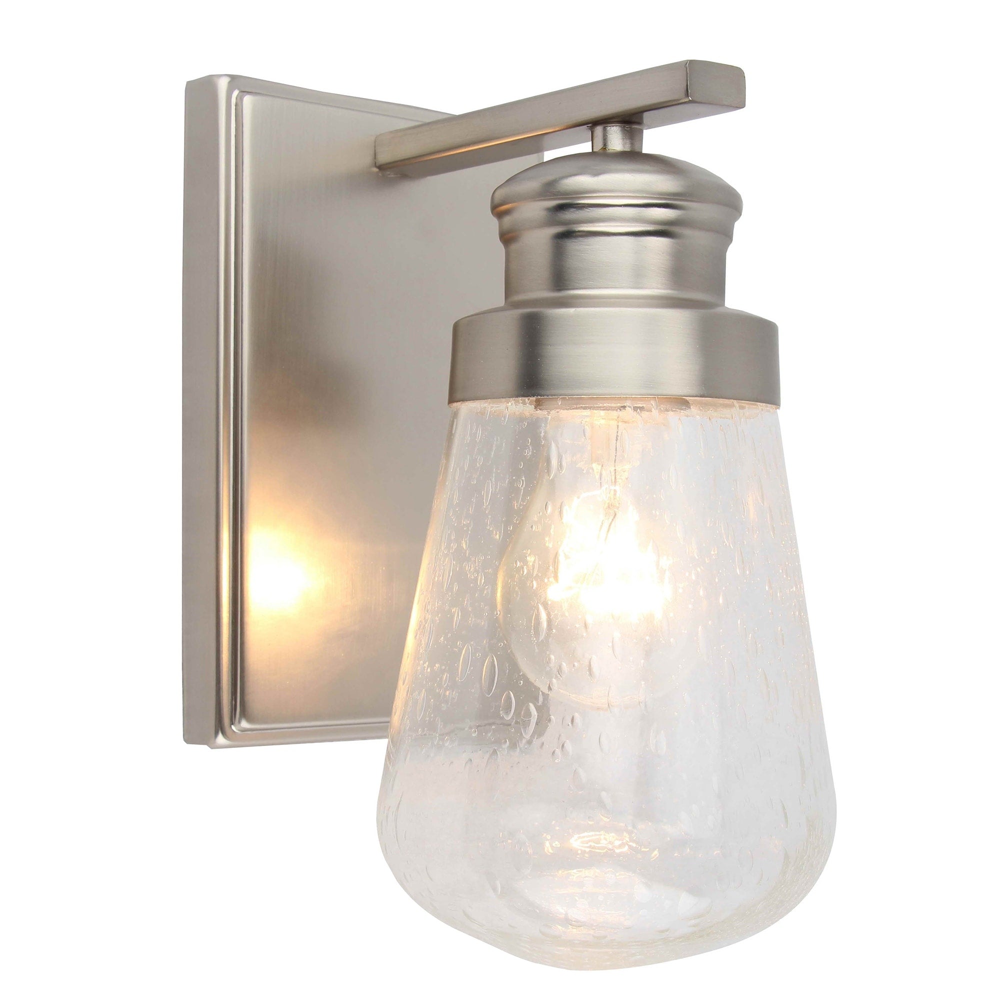 1 Light Vanity Lighting In Brushed Nickel Finish