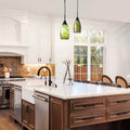 1 Pack Bulbs Light Art Glass Hanging Light Black Colorful Dining Area Light N A
