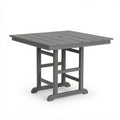 1 Piece Weathered Wood Folding Square Patio Dining Table 37.8 In.L X 37.8 In.W X 29.52 In.H All Weather Outdoor Table