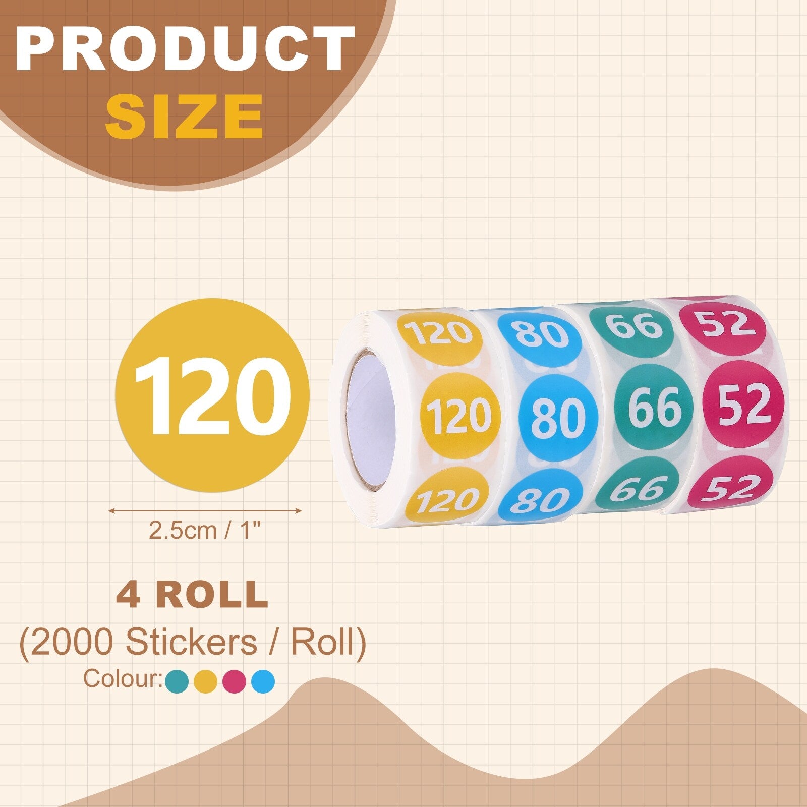 1 Set Clothing Size Stickers 52 66 80 120 Size Labels 1.18 2.55 Inch