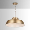 1 Light Aged Brass Pendant Fixture Aged Brass