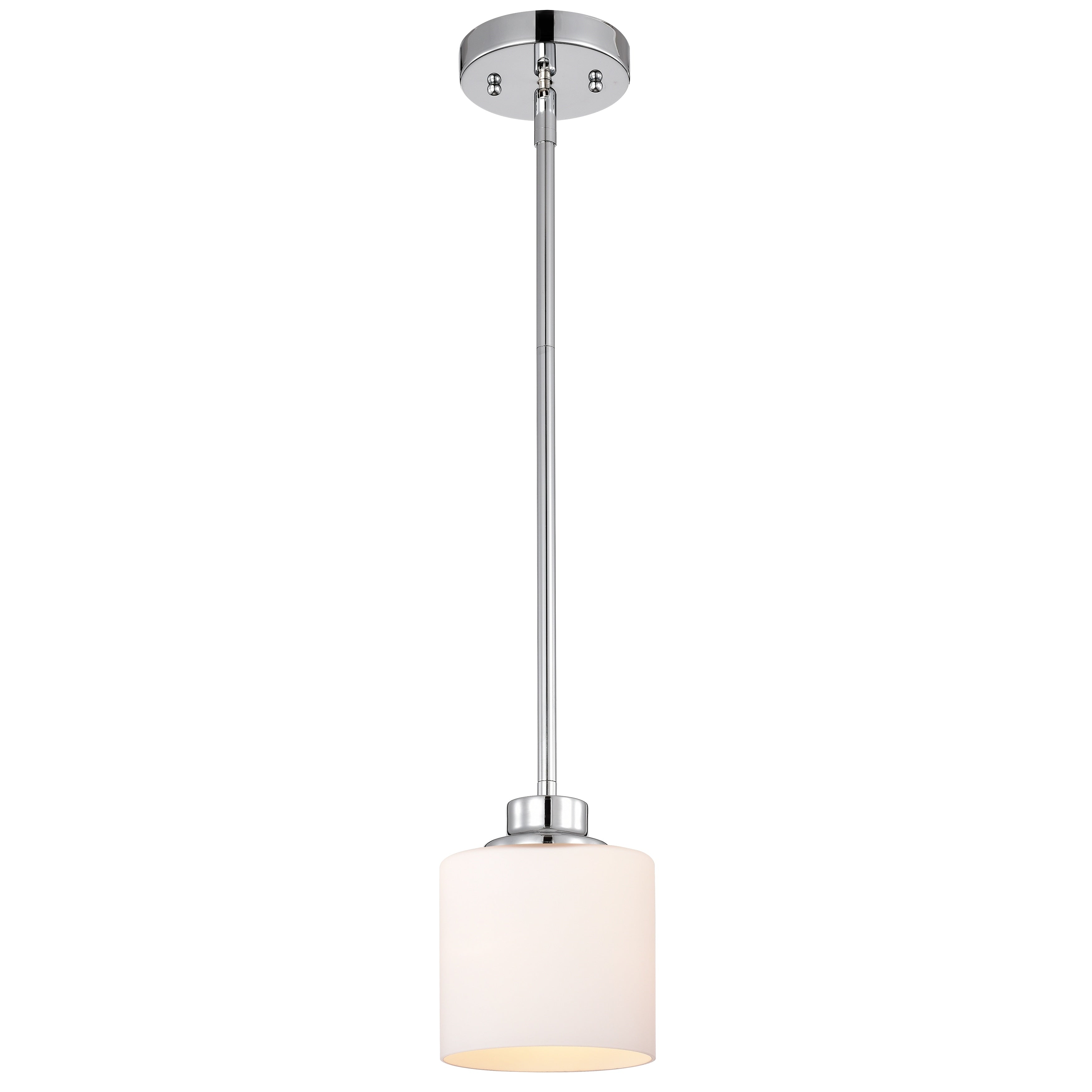 1 Light Hanging Pendant W Etched Glass
