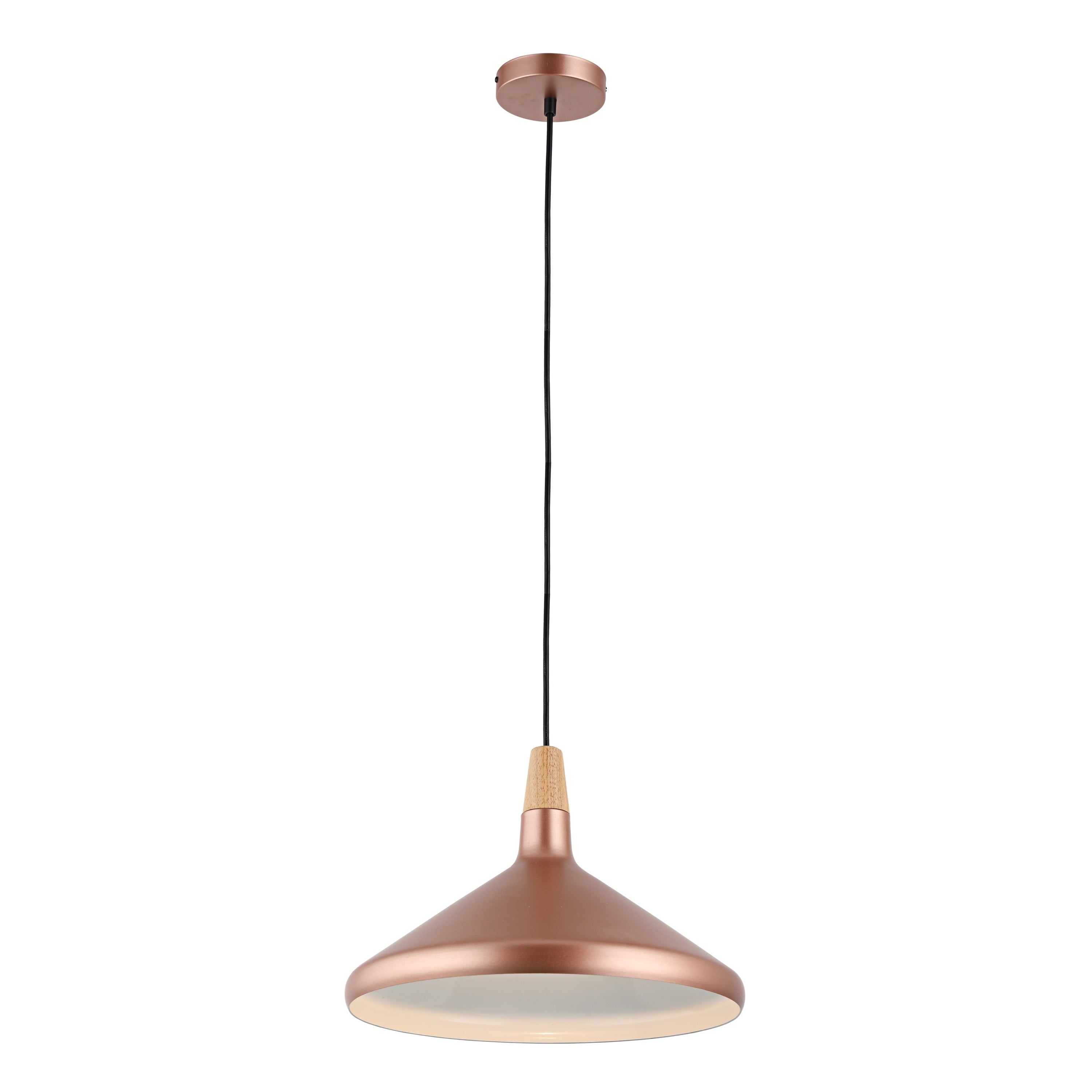 1 Light Matte Rose Gold Hanging Pendant