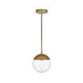 1 Light Pendant With 8 Inch Clear Glass