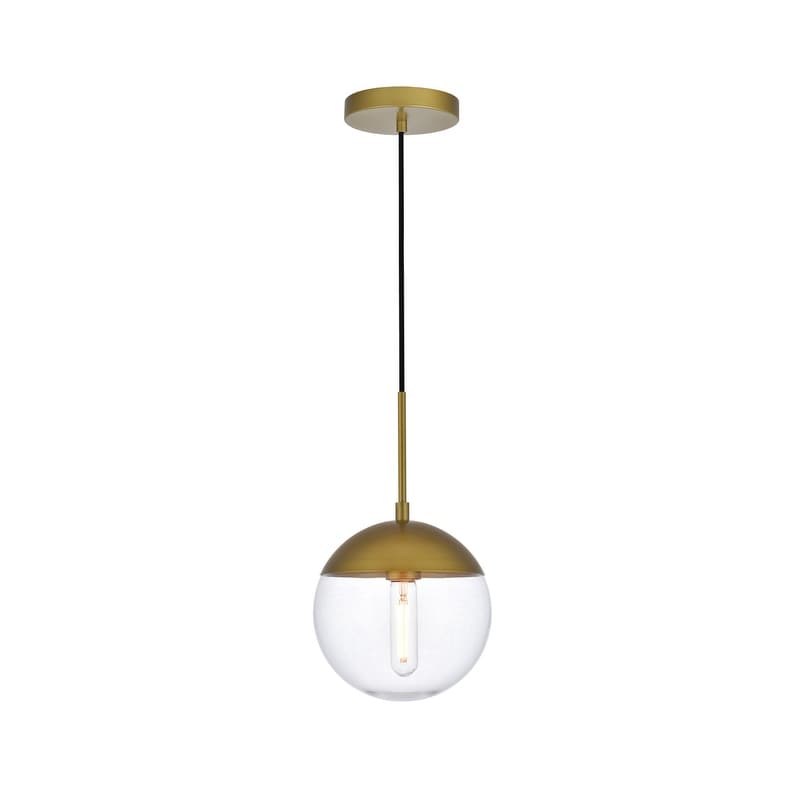 1 Light Pendant With 8 Inch Clear Glass
