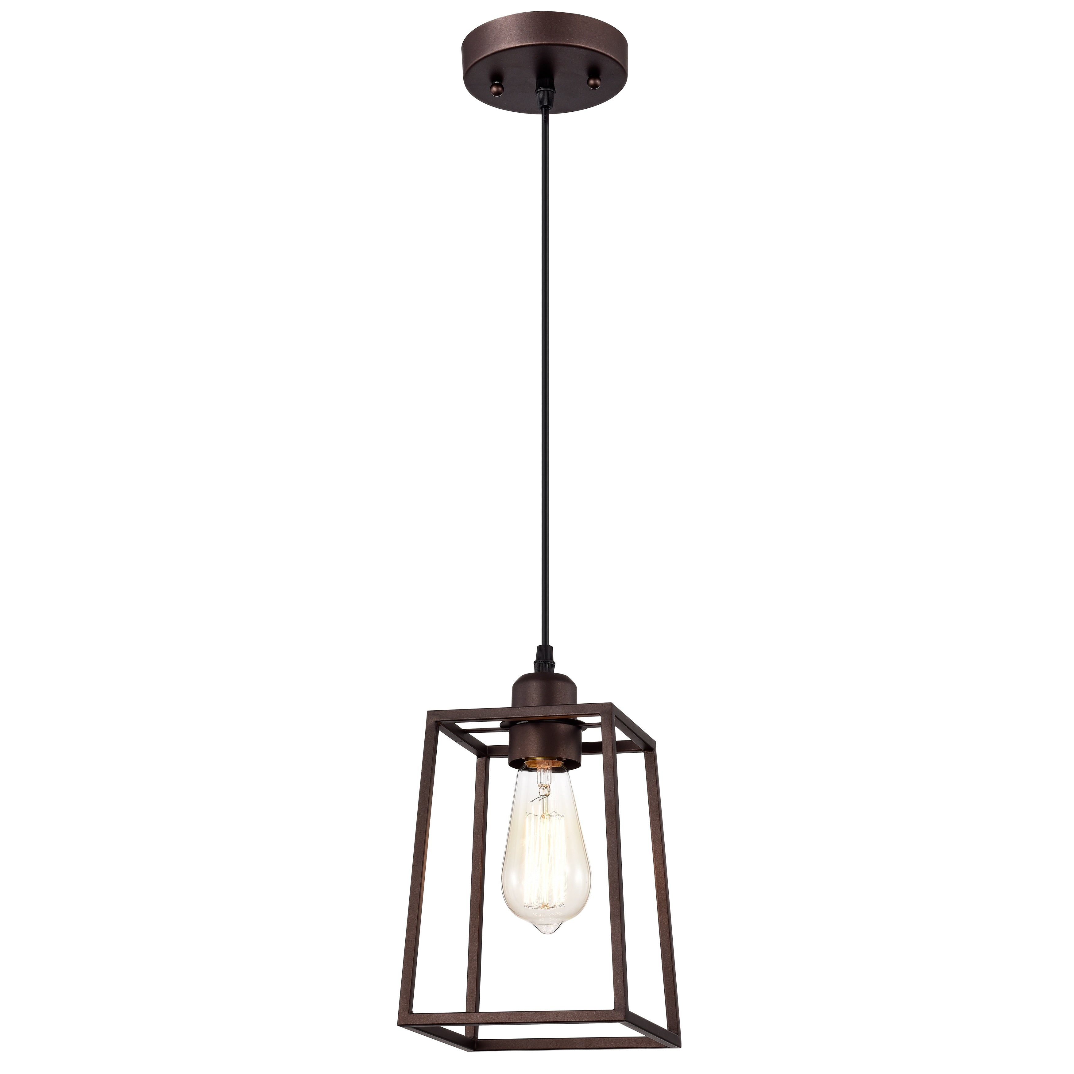 1 Light Oil Rubbed Bronze Hanging Pendant