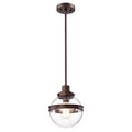 1 Light Oil Rubbed Bronze Hanging Pendant