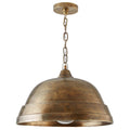 1 Light Oxidized Brass Pendant