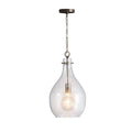1 Light Polished Pewter Pendant