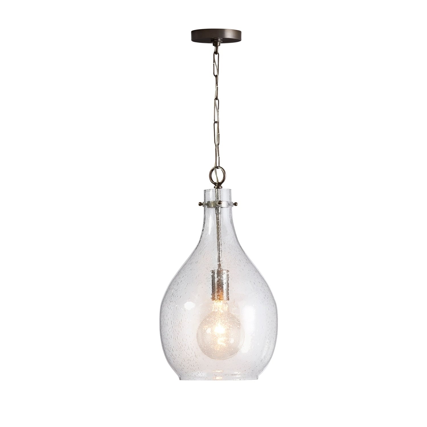 1 Light Polished Pewter Pendant