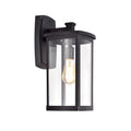 1 Light Textured Black Outdoor Wall Lantern